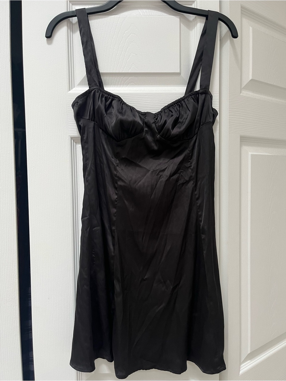 NWT Danielle Bernstein Black Ruched Bralet Princess Dress S
